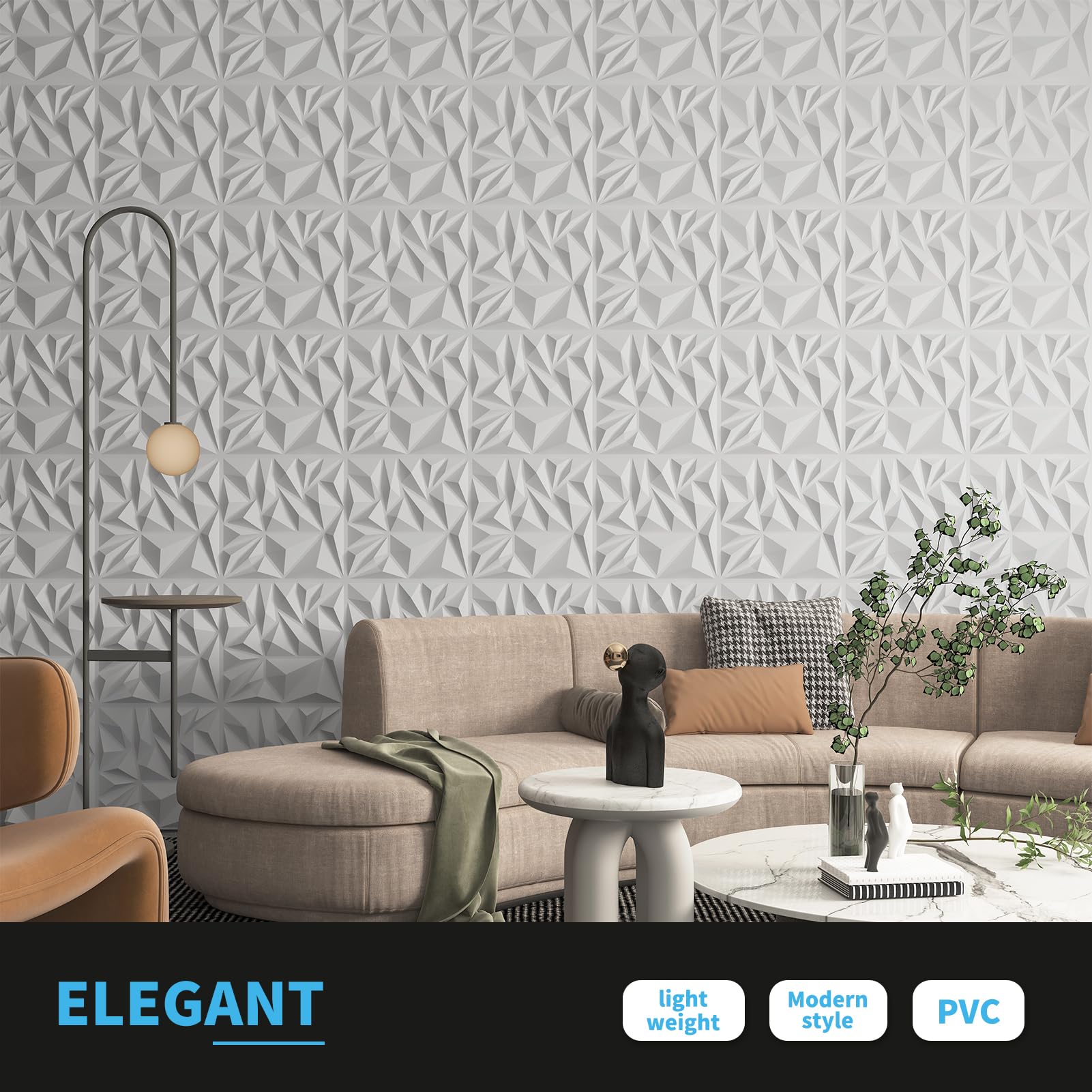 Art3d PVC wall panels designed for easy DIY installation.