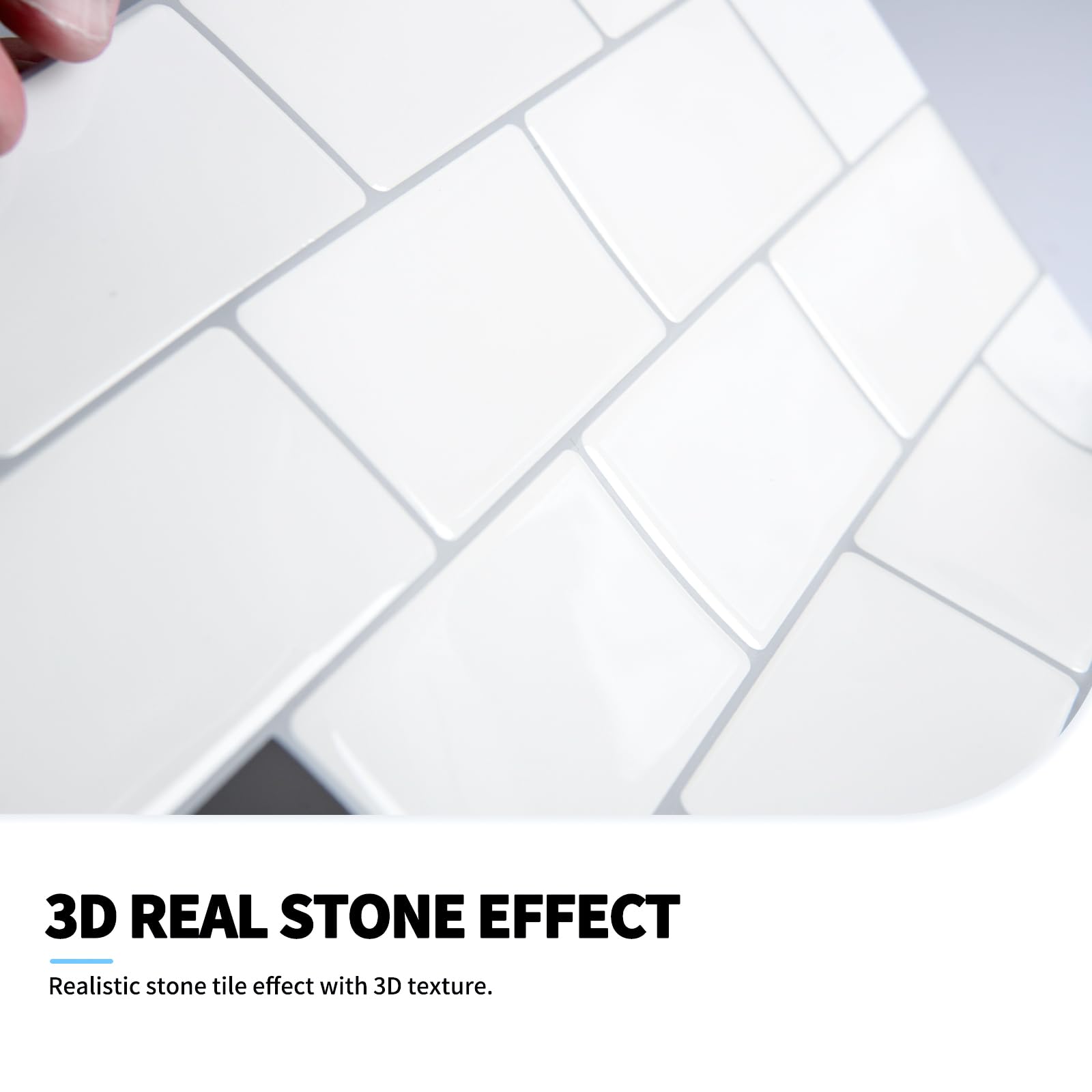 Art3d kitchen installation demo showing quick, tool-free fit.