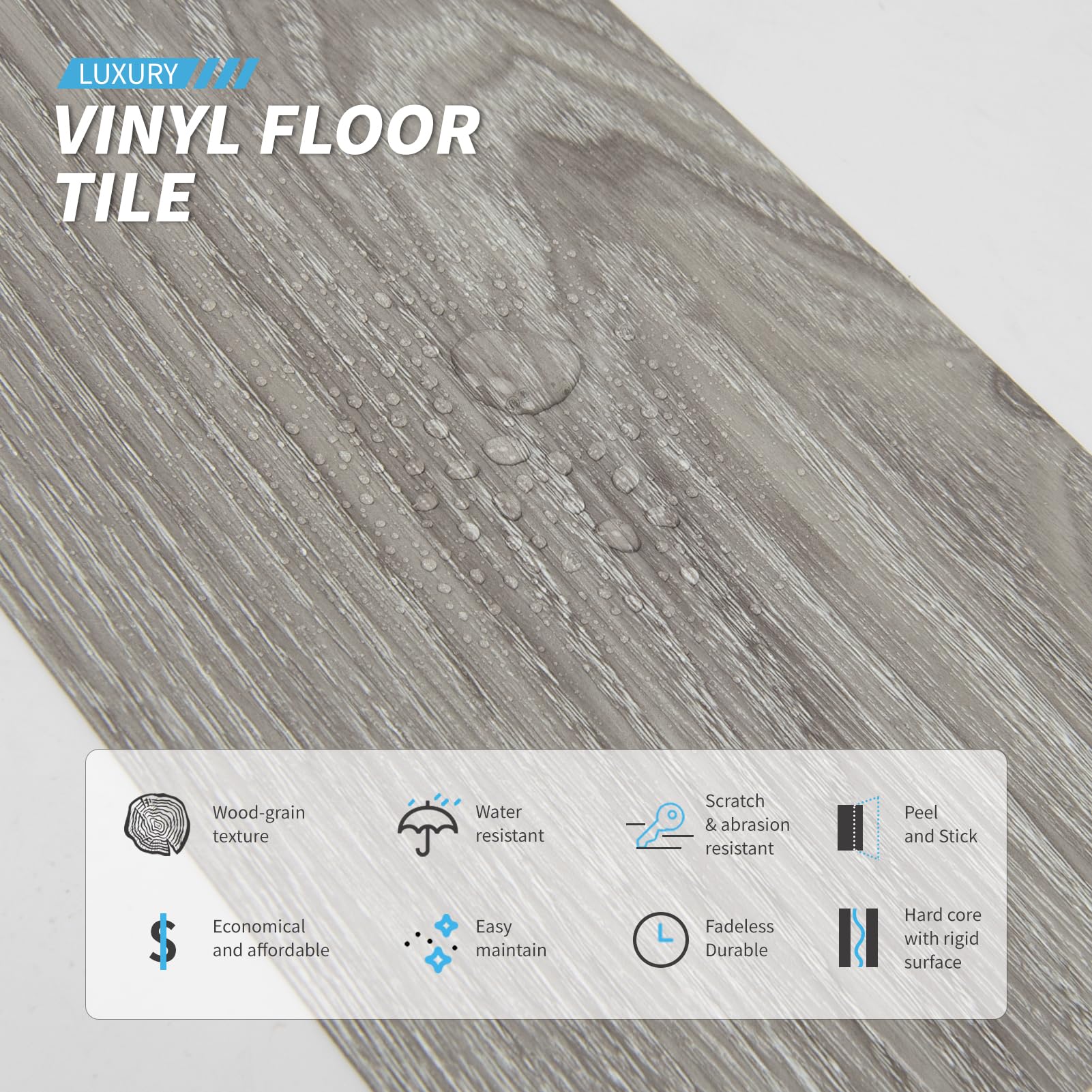 Art3d light grey plank installed in a modern living room setup
