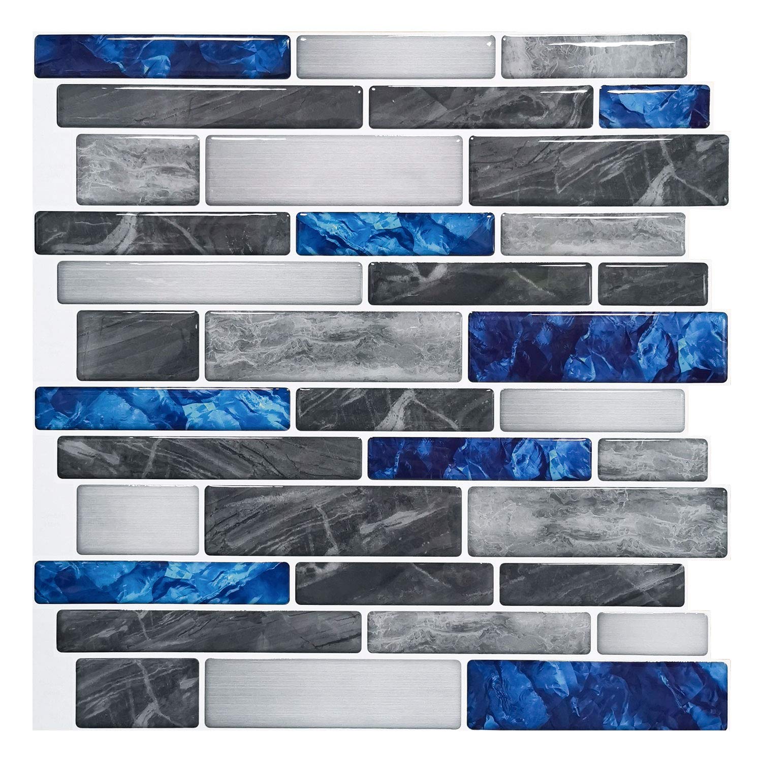 Art3d marble kitchen backsplash tiles close-up showing premium self-adhesive finish