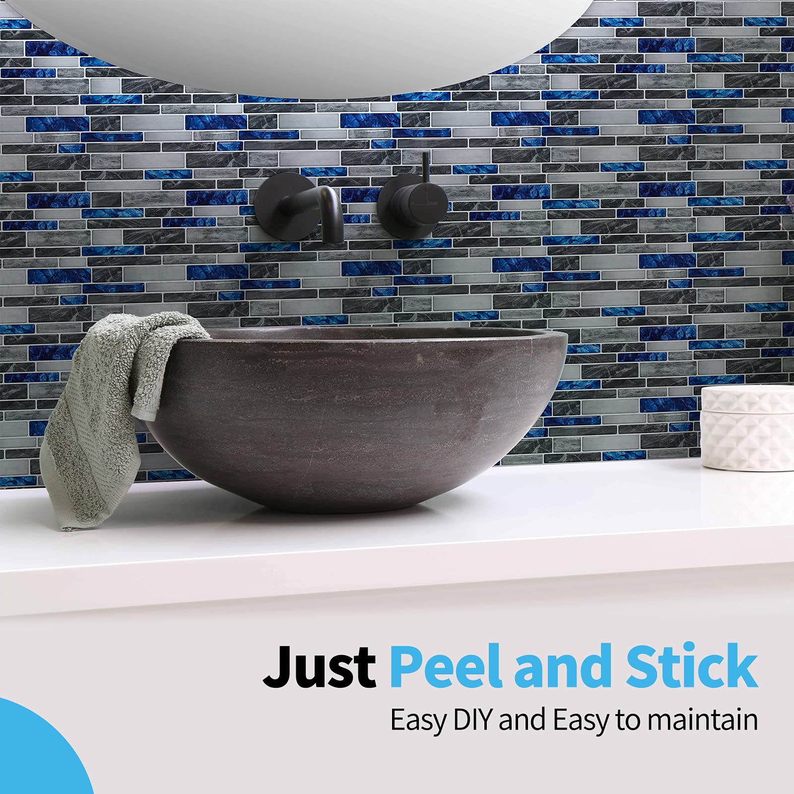 Art3d marble tiles 3D texture detail for rich kitchen surfaces