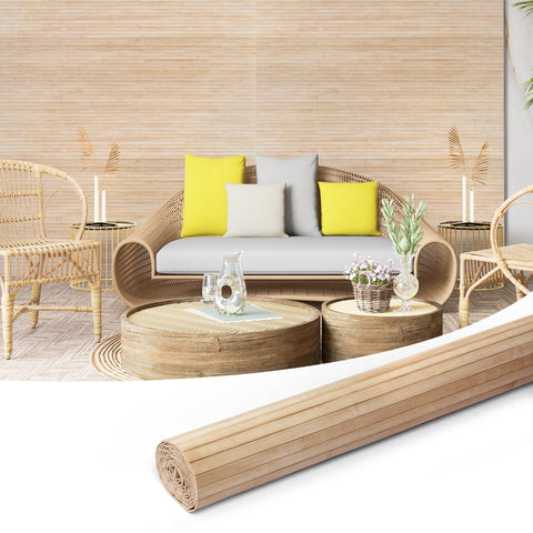 Art3d natural bamboo wall panel close-up shows grain detail for tropical ambience.