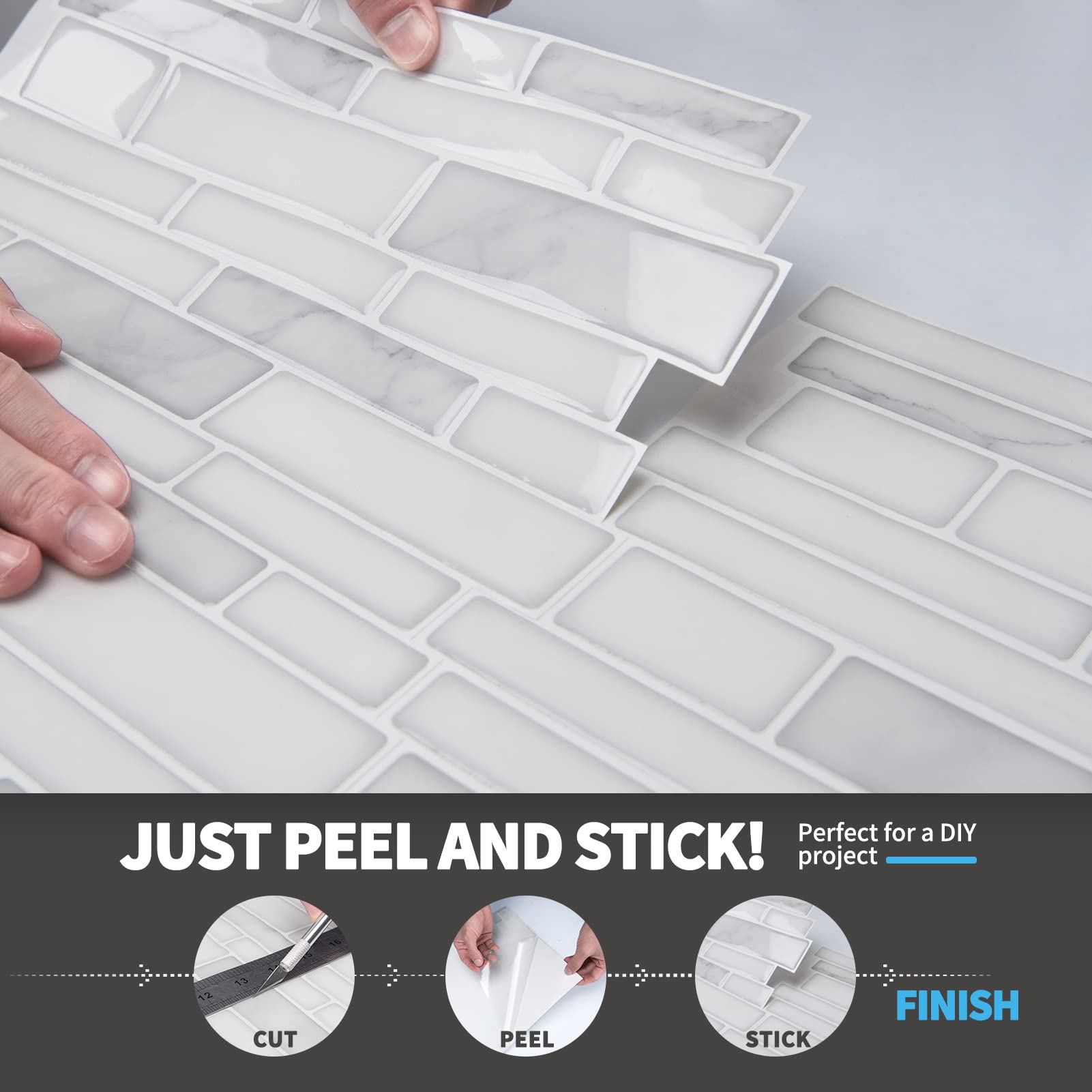 Art3d no grout, no mess design for easy maintenance