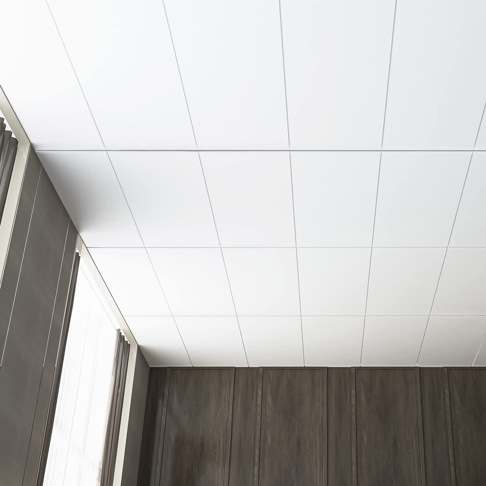 Art3d no-sag durability keeps ceilings level and looking sharp.