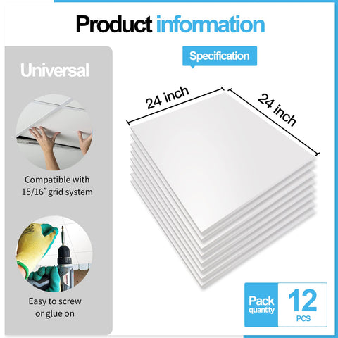 Art3d no-sag durable ceiling tile resists rot and breakage for long-lasting ceilings.