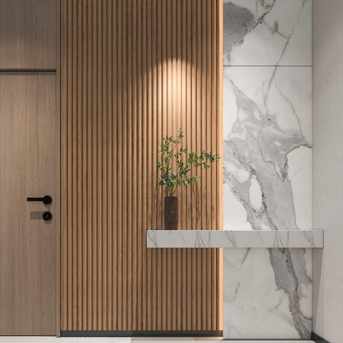Art3d package contents: four panels and one end cap for complete finish