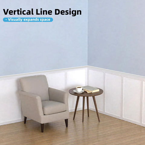 Art3d paint-ready MDF panel allows custom color to match decor.