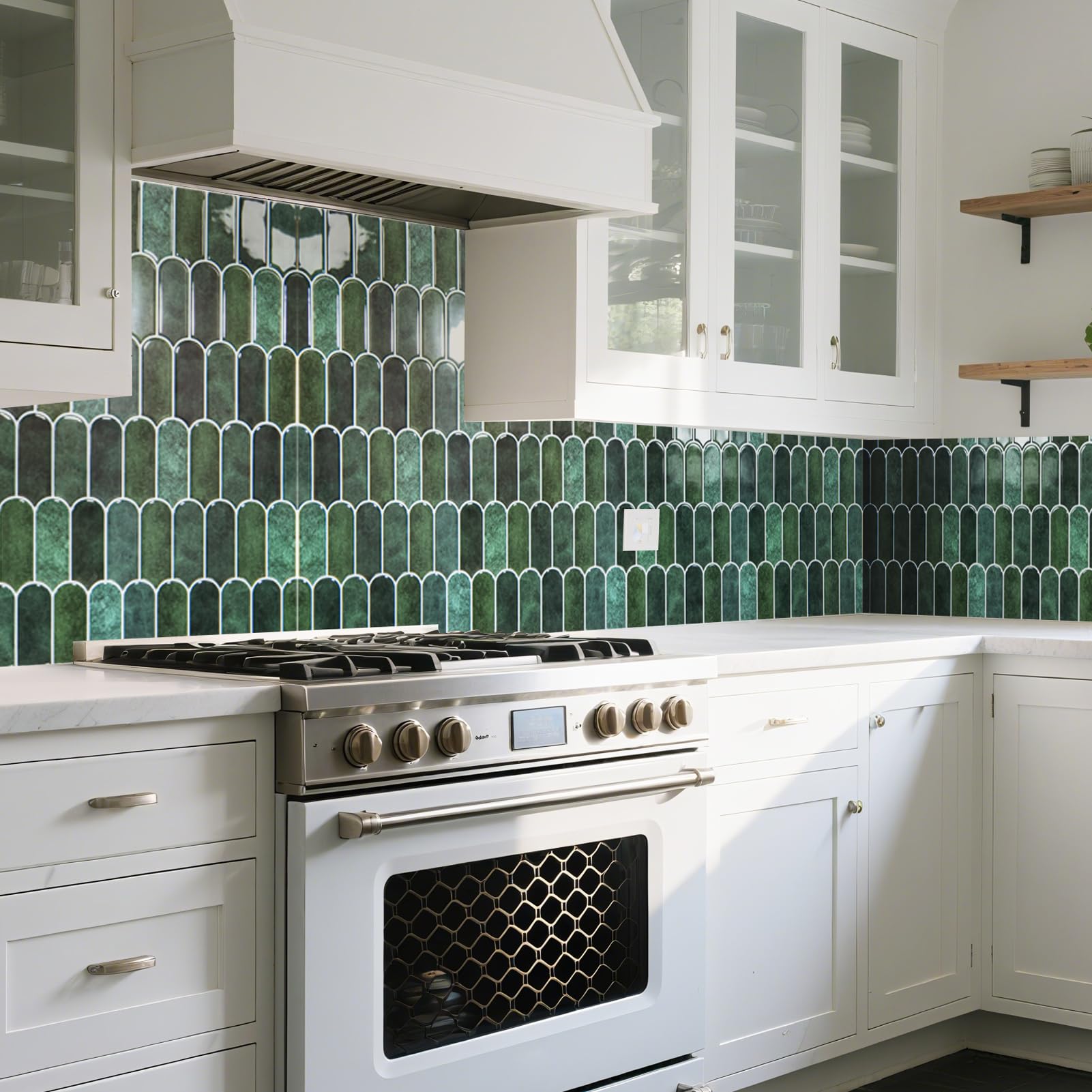 Art3d peel-and-stick backsplash tiles with easy setup.