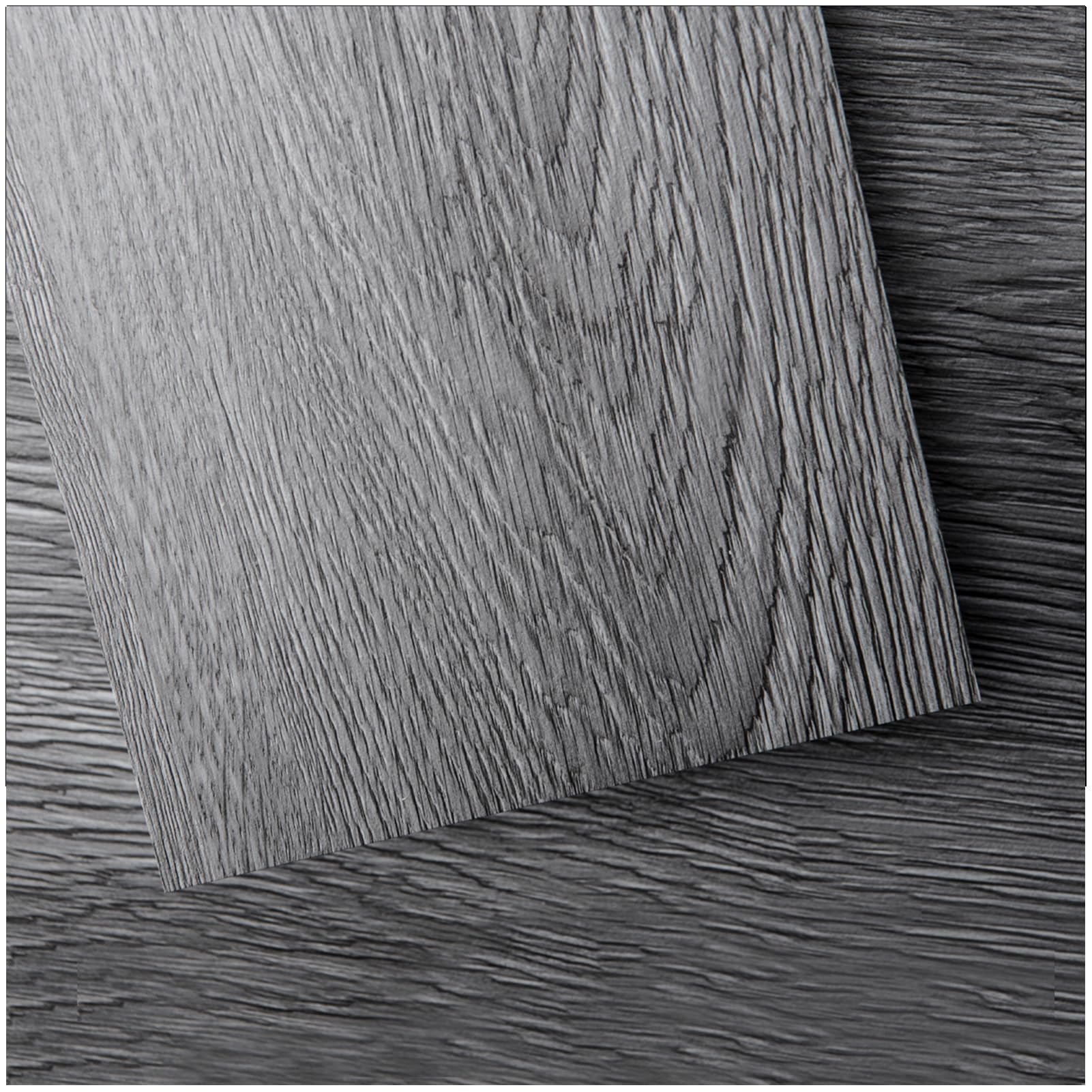 Art3d peel and stick floor tile in deep gray wood plank for easy DIY flooring