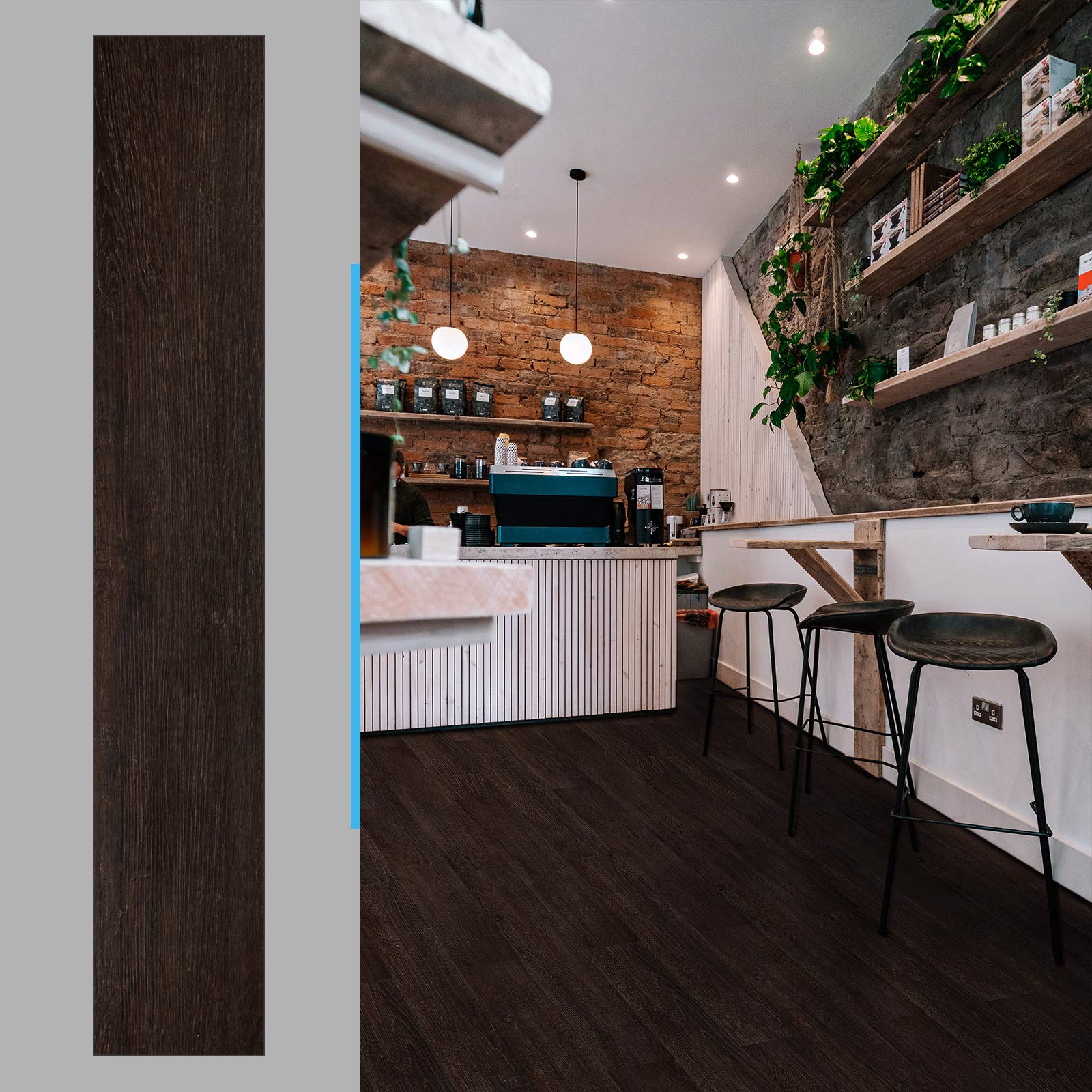 Art3d vinyl plank installed on flat floor with easy peel-and-stick.