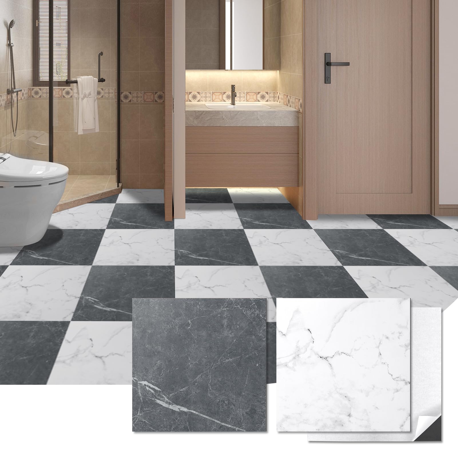 Art3d peel-stick tiles for kitchen floor offer quick, durable updates.