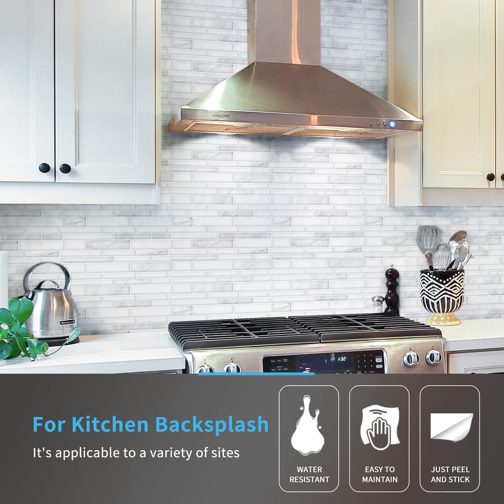 Art3d peel-and-stick tiles with self-adhesive backing for quick wall upgrades