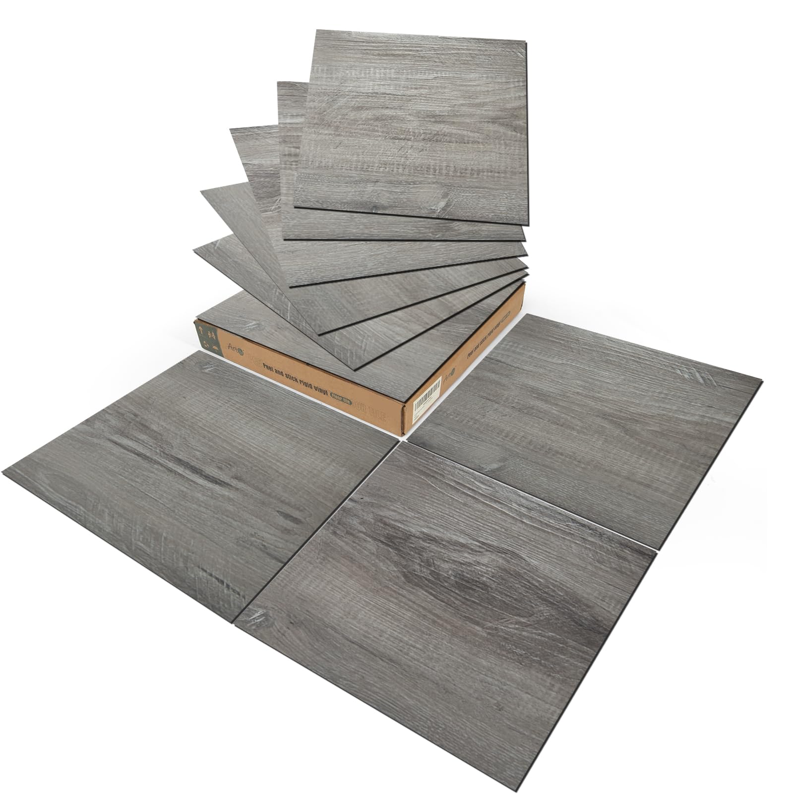 Art3d peel-stick vinyl floor tile 30-pack shown for easy installation and updated look