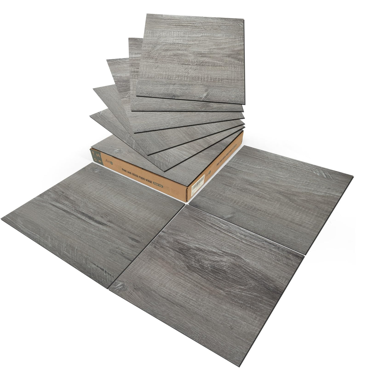 Art3d peel-stick vinyl floor tile 30-pack shown for easy installation and updated look