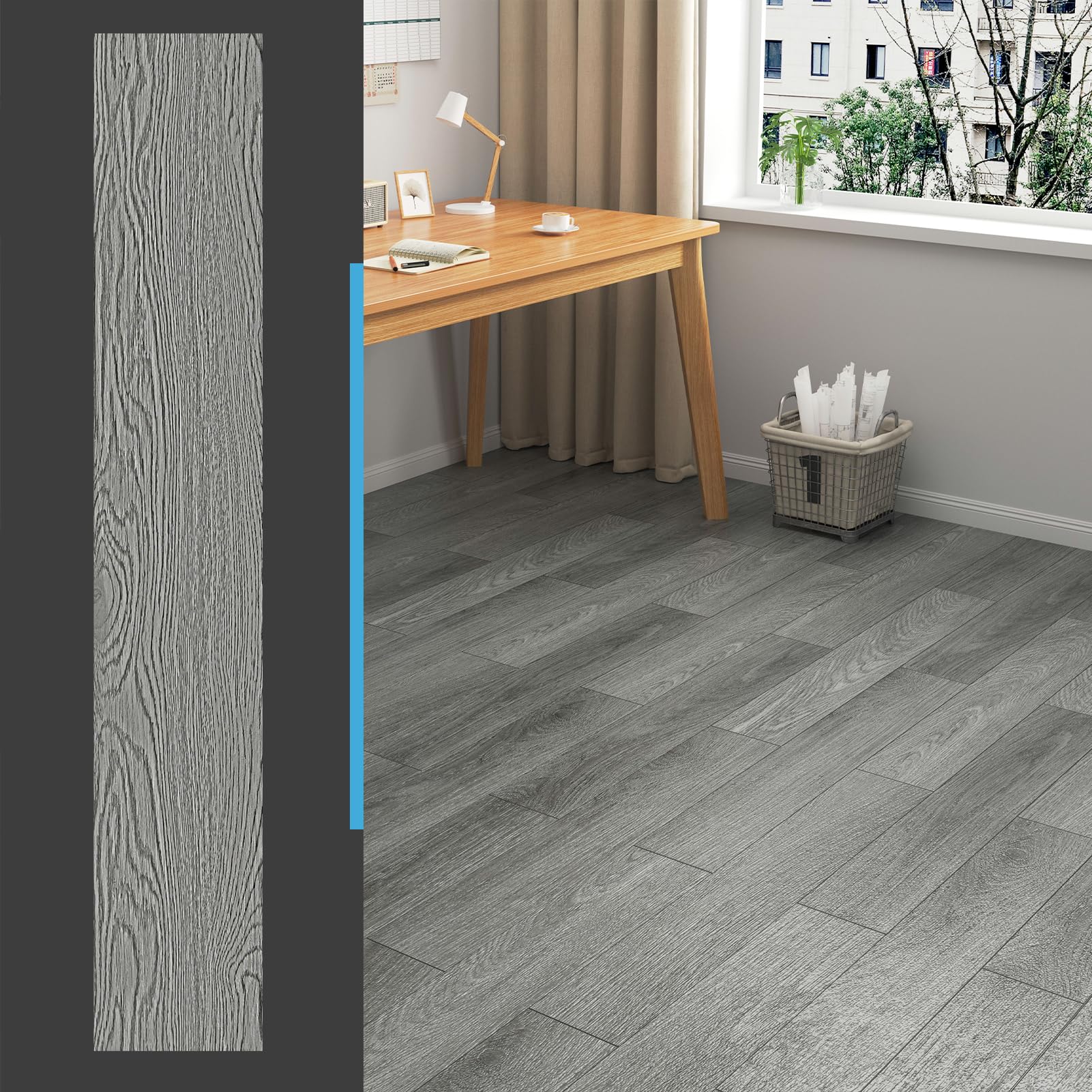 Art3d peel-and-stick vinyl plank installation for fast room updates.