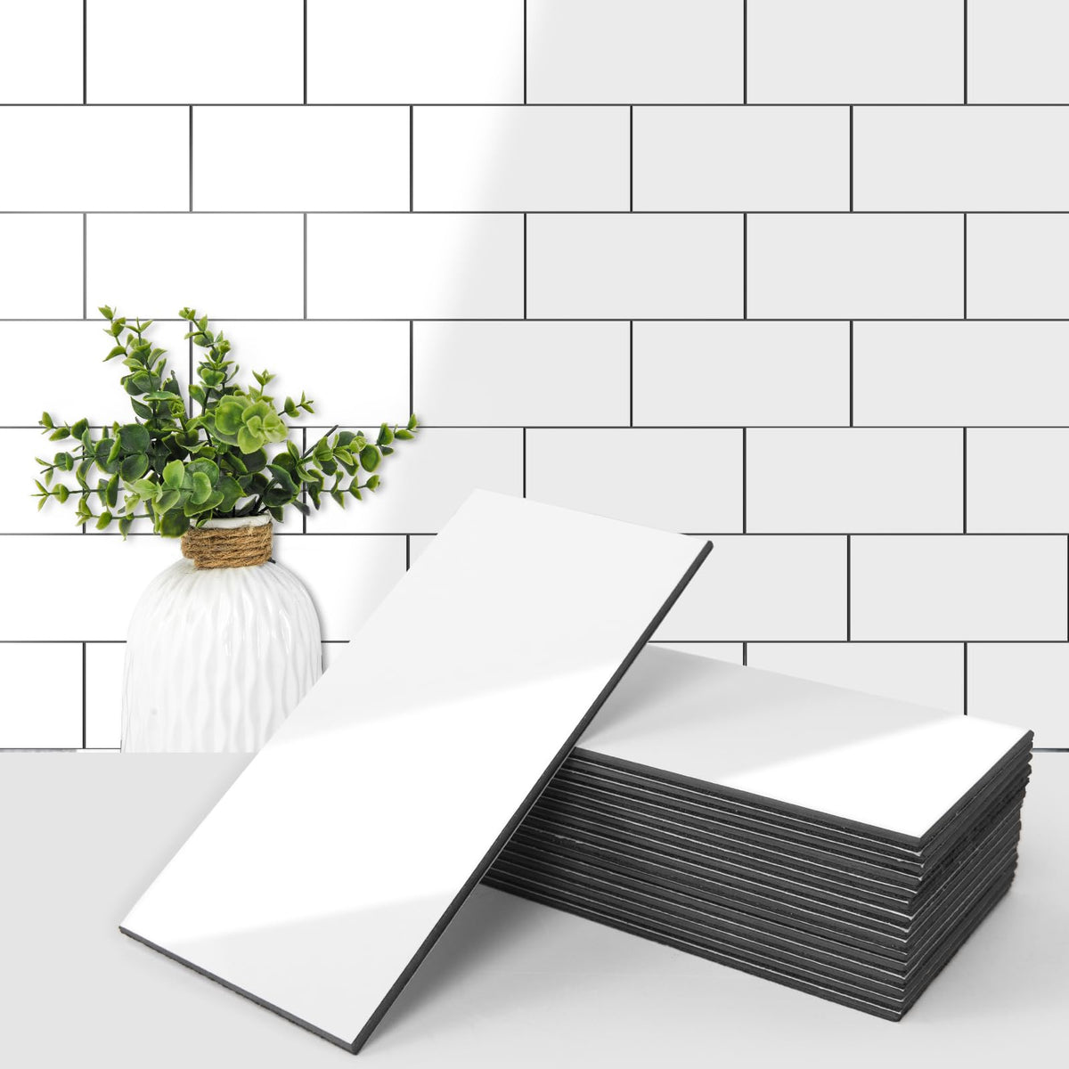 Art3d peel-and-stick wall tile kit for easy backsplash updates.