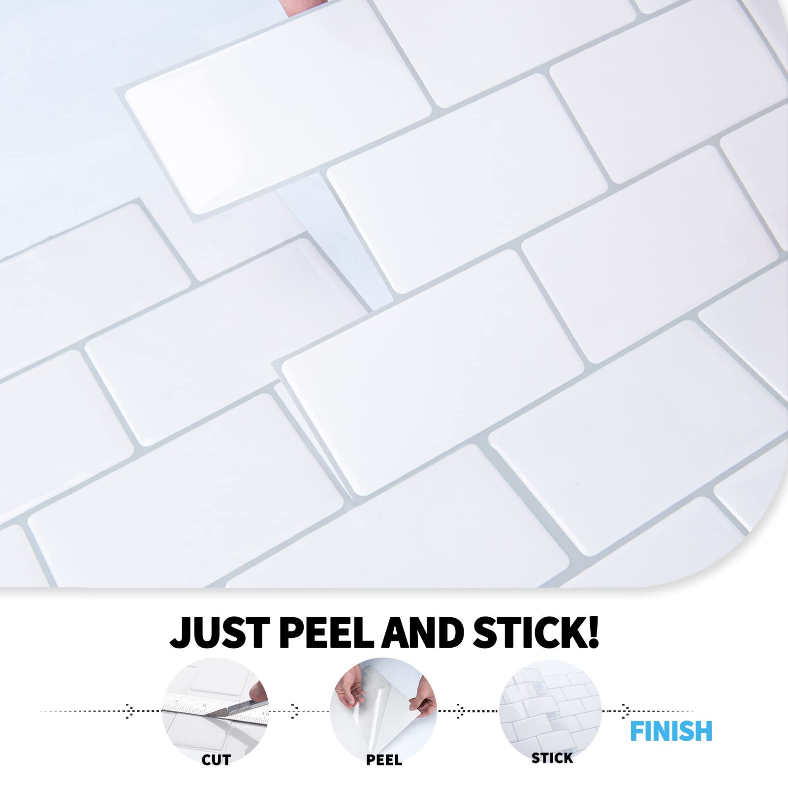 Art3d premium 12x12 tile on wall—versatile for updates and accents.