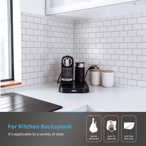 Art3d premium 12x12 backsplash detail close-up with seamless pattern and easy cleaning.