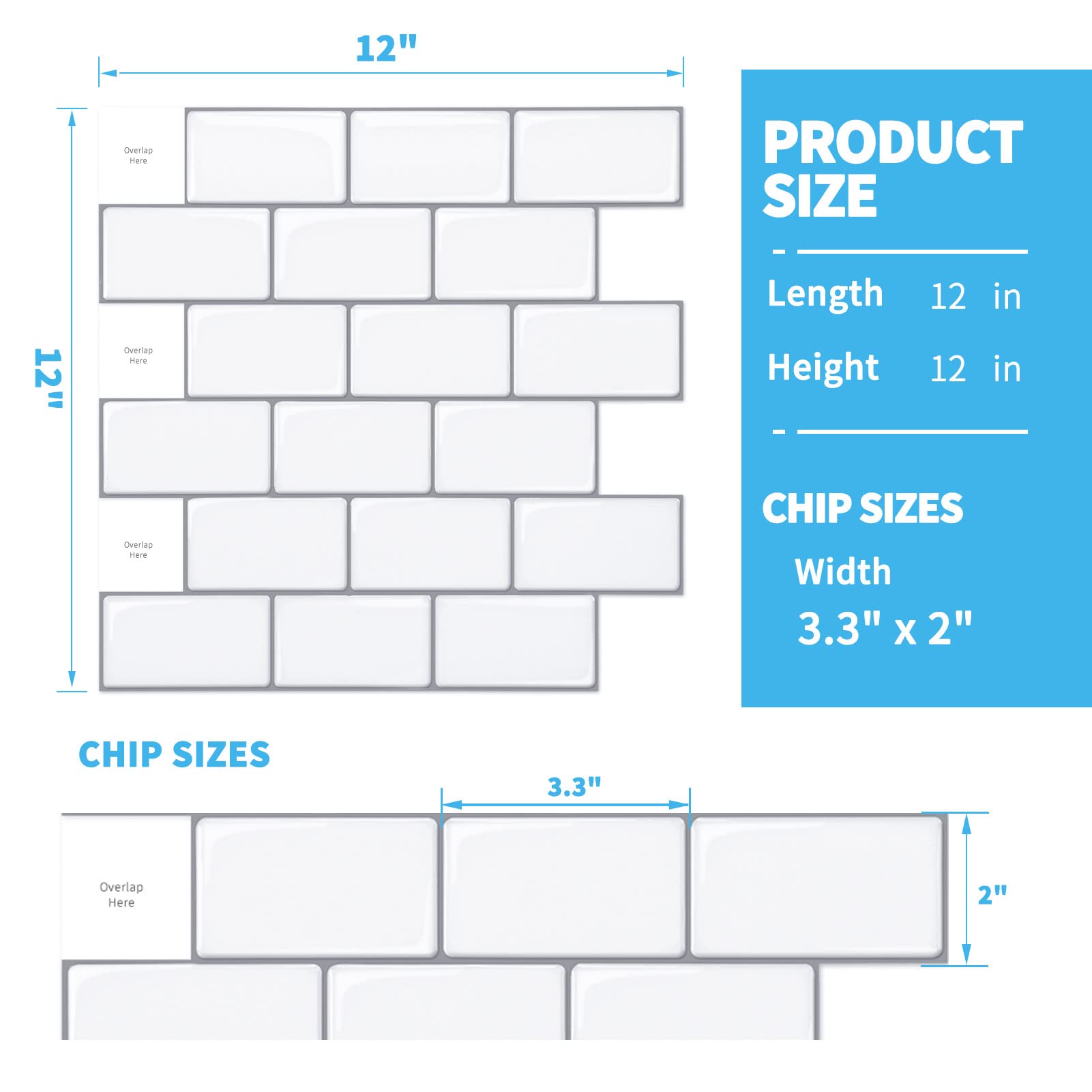 Art3d premium 12x12 tile shown in full kitchen view—stylish upgrade.