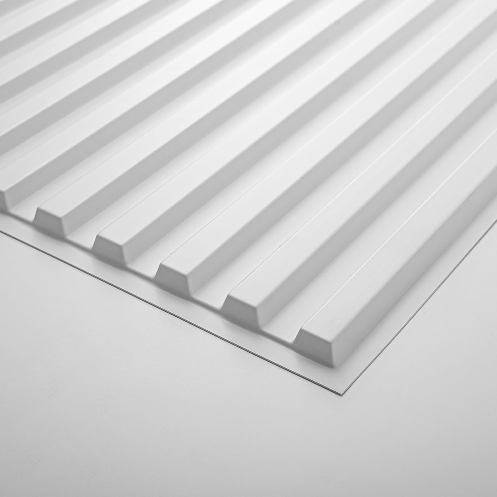 Art3d PVC tiles 3D slats white suitable for walls and ceilings