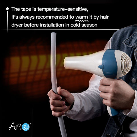 Art3d PVC trim tape offers flexible, durable coverage.