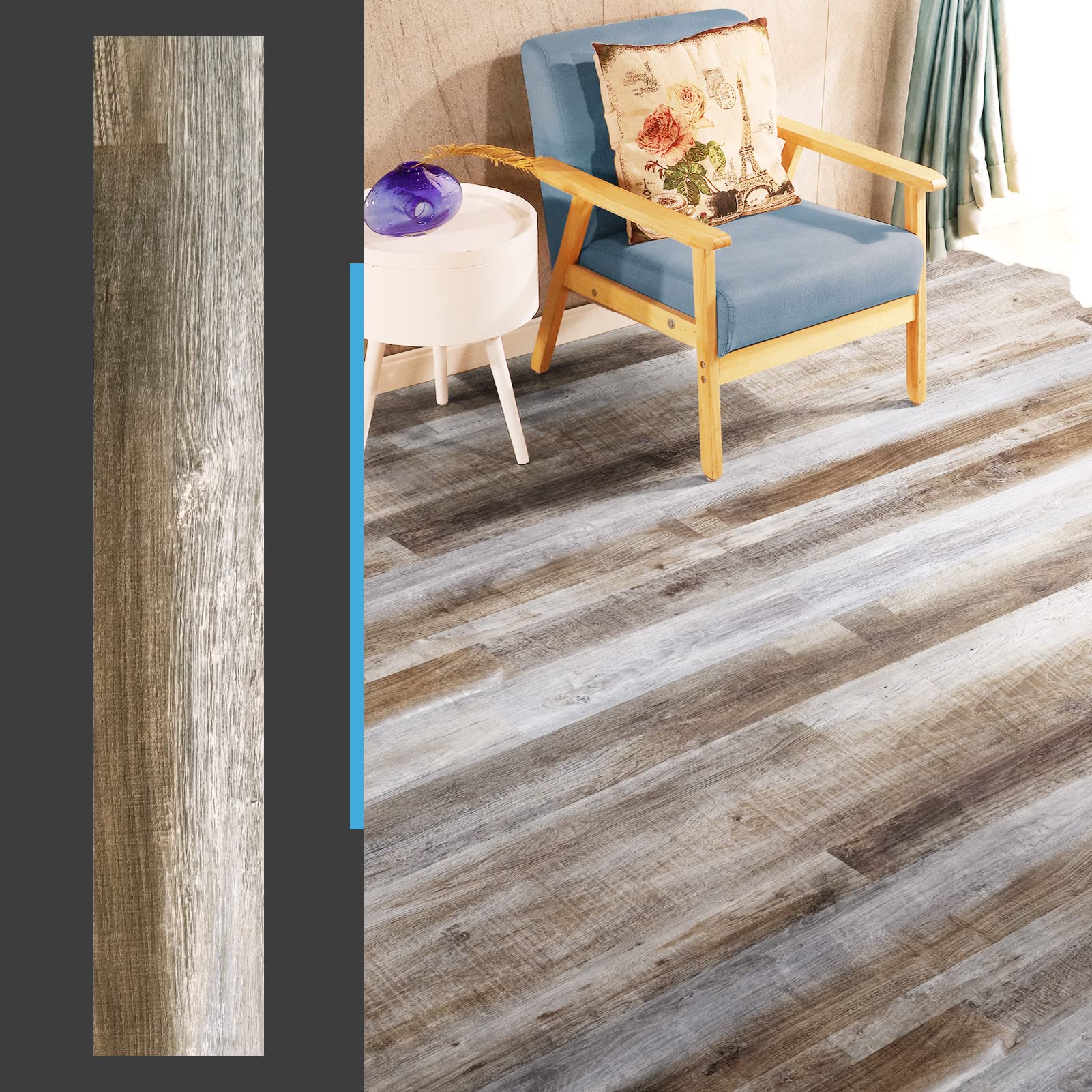 Art3d Rigid-core wood look flooring waterproof and durable underfoot