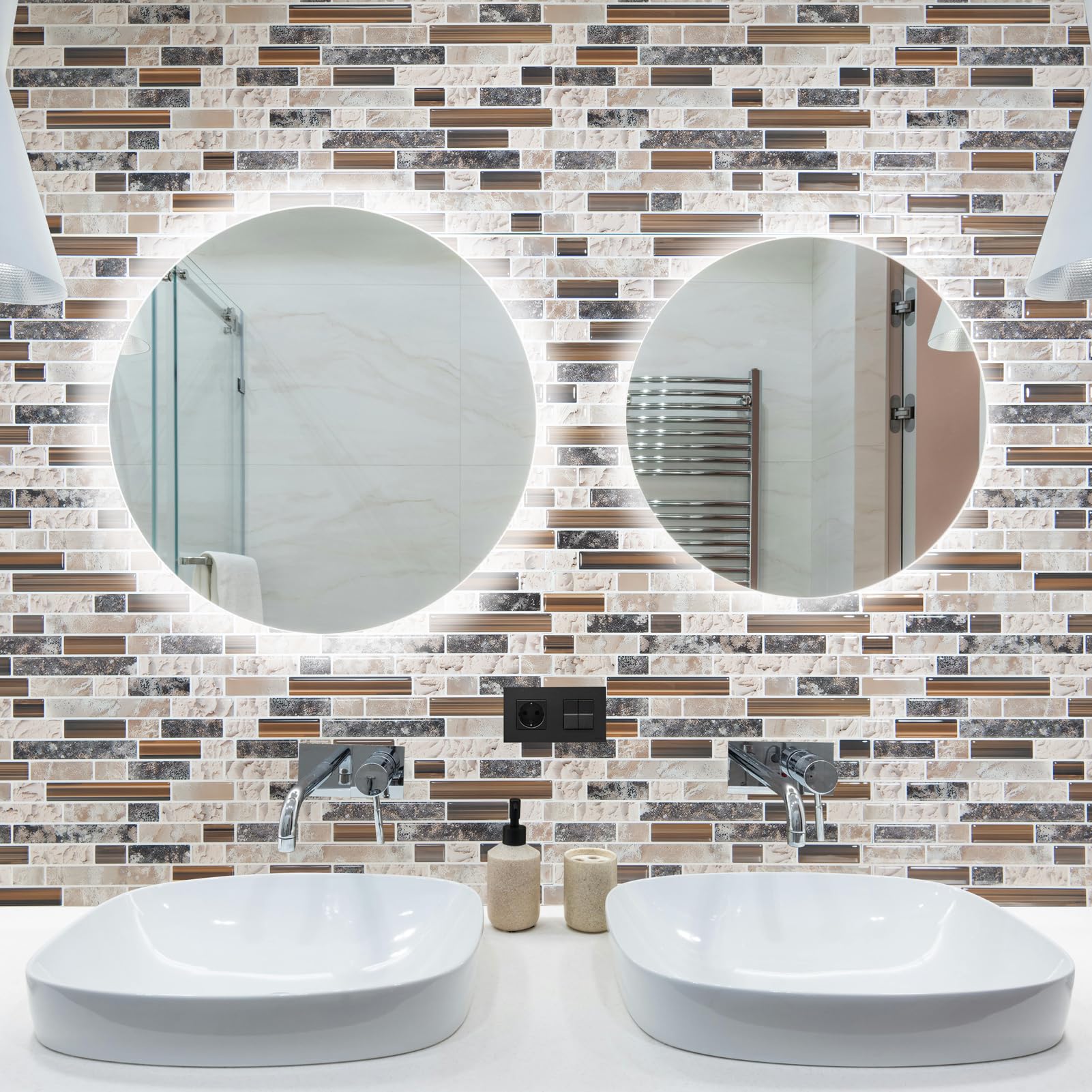 Art3d sandstone detail highlights premium texture and secure adhesion.
