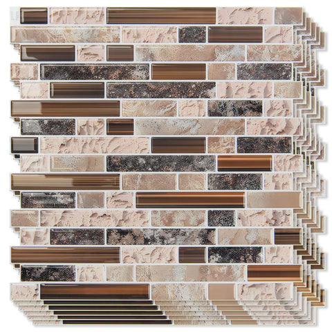 Art3d sandstone peel-and-stick close-up showing textured surface and durability.