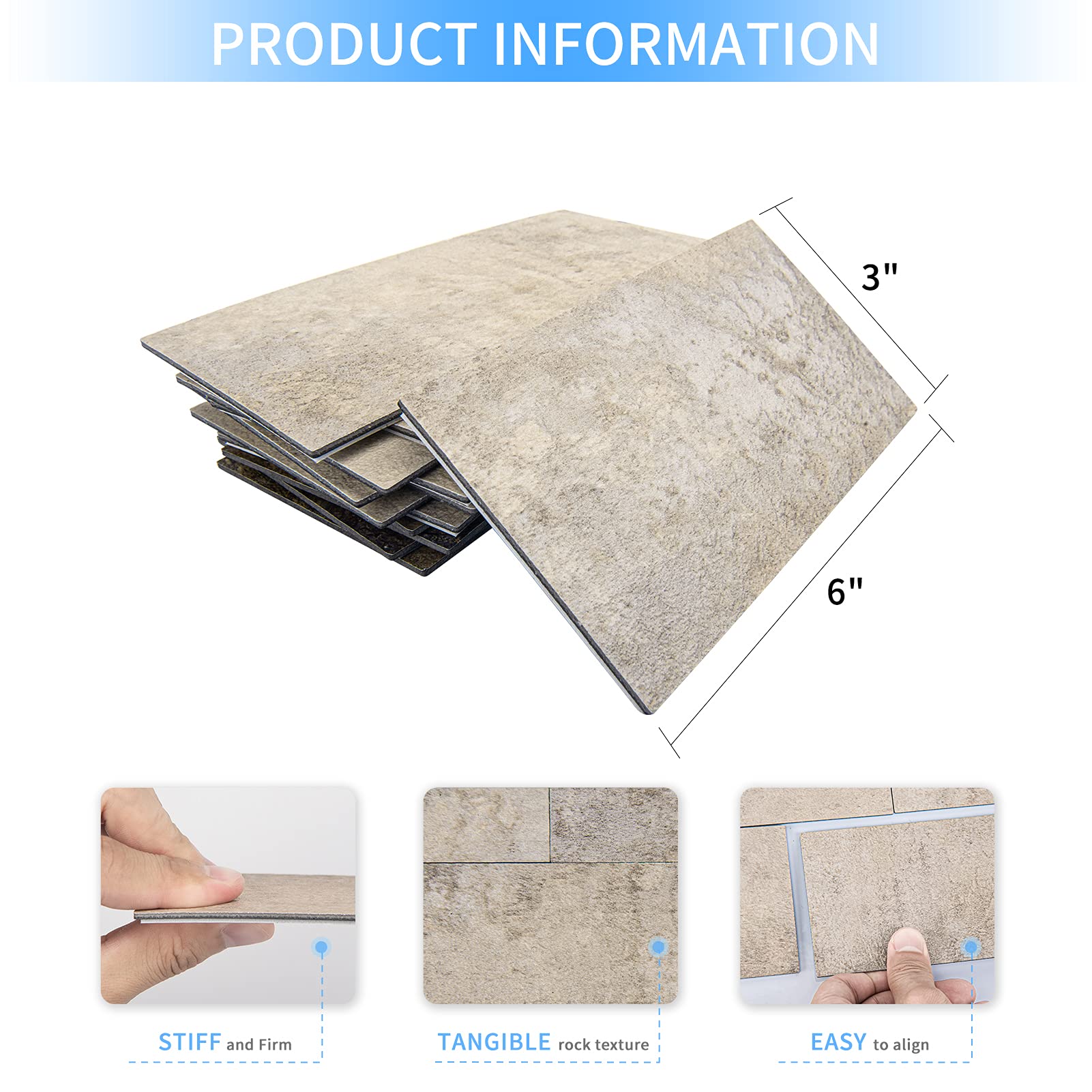 Art3d scratch-resistant beige tile offers durable daily use.