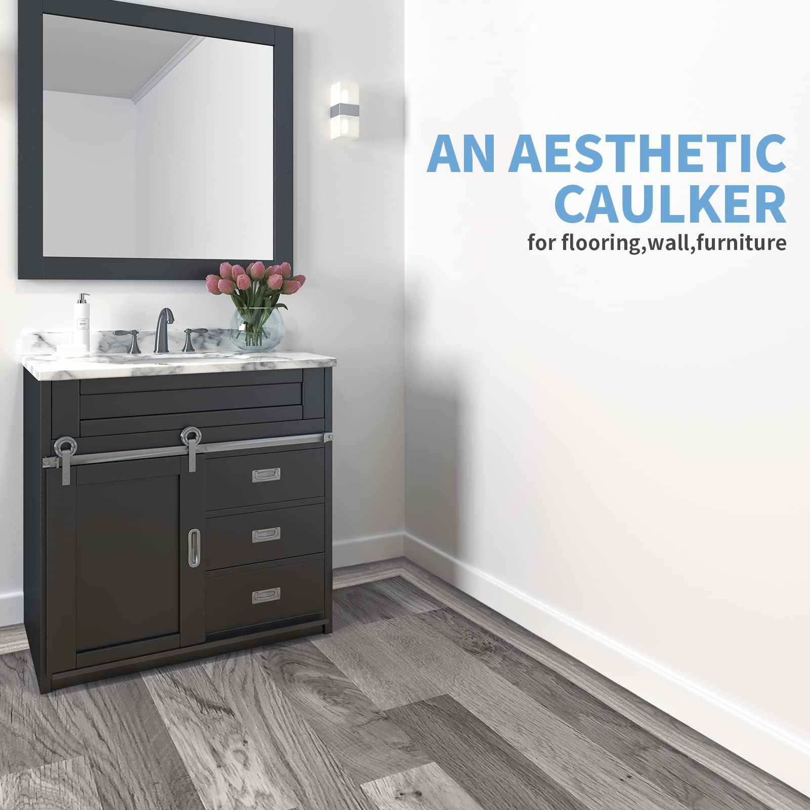 Art3d scratch-resistant PVC floor strip gray resists wear in busy areas