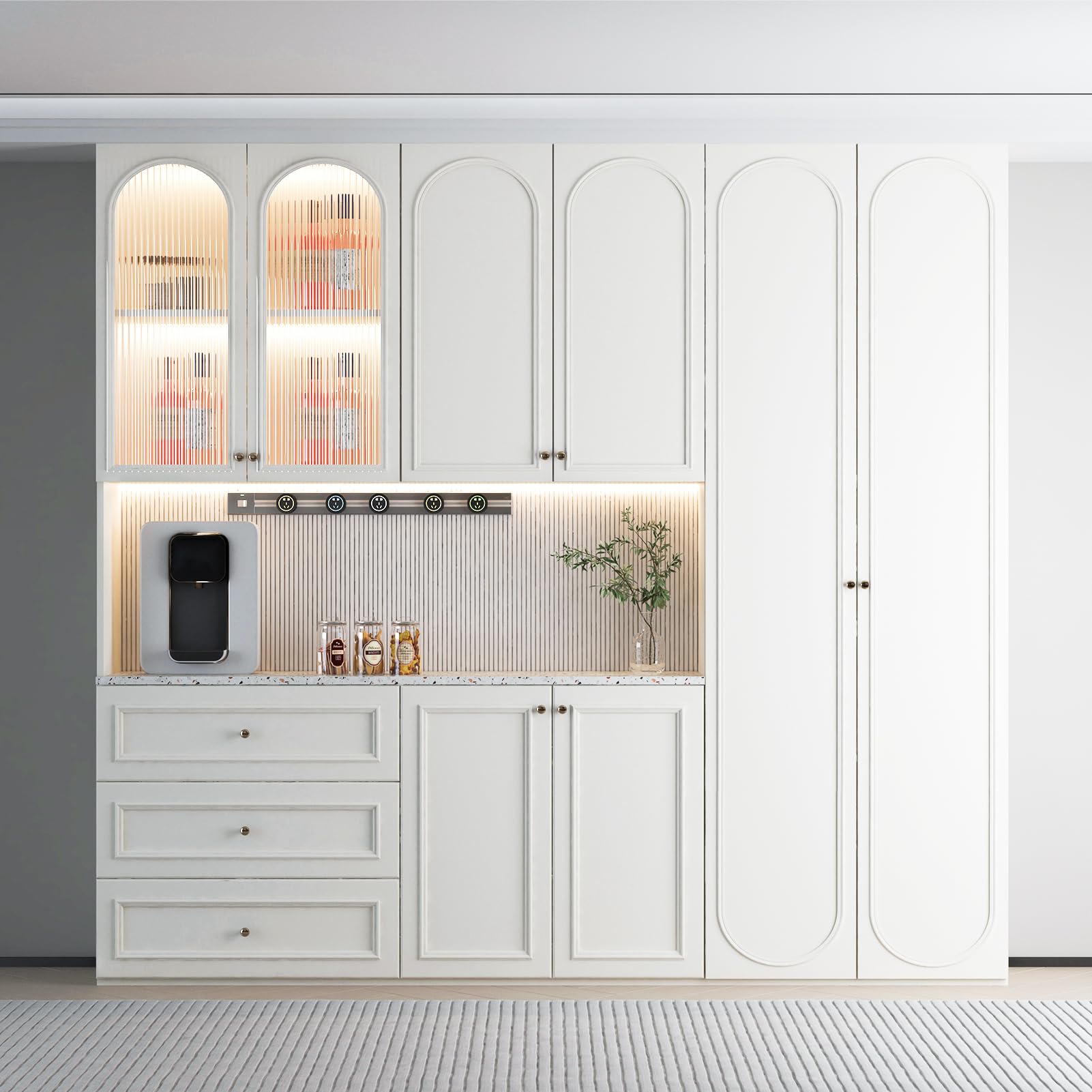 Art3d self adhesive molding demonstrates quick wall and cabinet installation