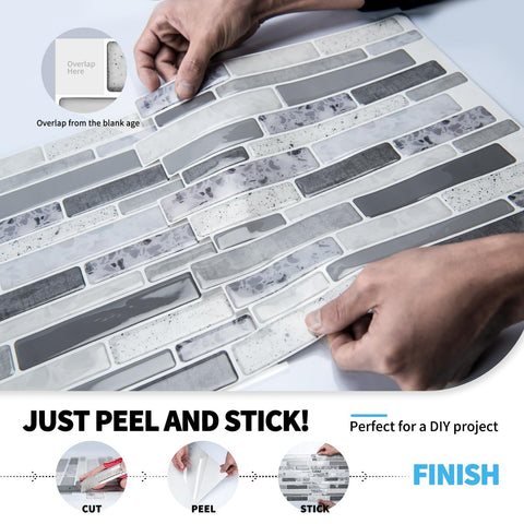 Art3d self-adhesive wall tiles for easy installation on smooth surfaces