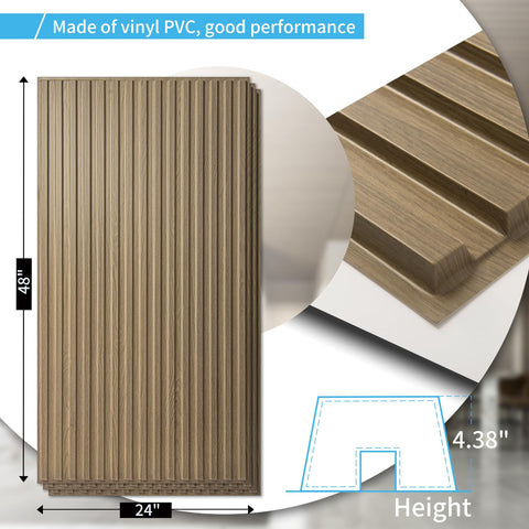Art3d 3D wall panel walnut texture—enhances TV wall backgrounds.