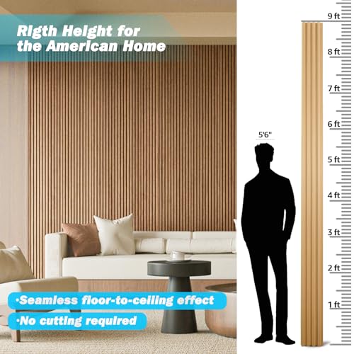 Art3d slat panel closeup shows oak texture for premium decor