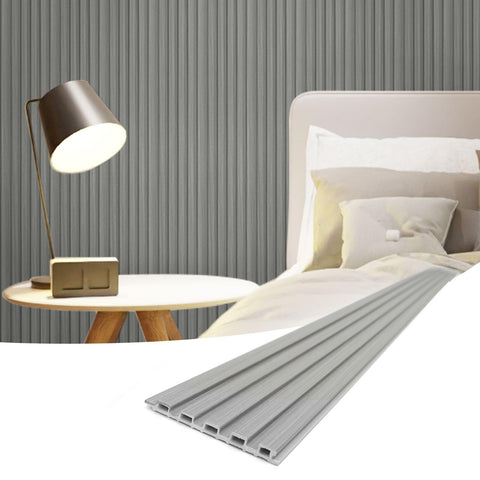 Art3d slat wall panel gray oak closeup texture enhances stylish interior walls