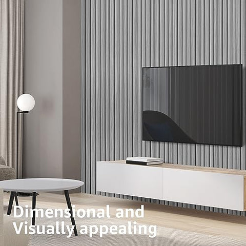 Art3d slat wall panel gray oak on room wall adds contemporary warmth