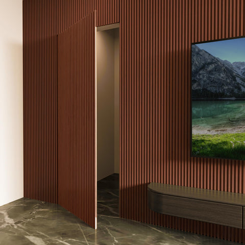 Art3d walnut slat wall panels help diffuse echoes in rooms.