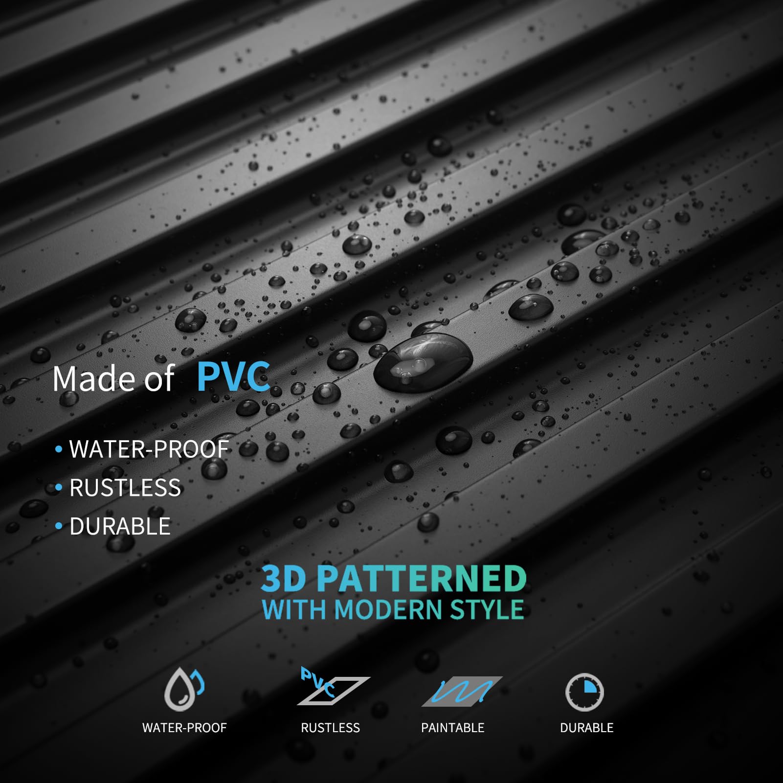 Art3d slat panels offer dramatic architectural detail on walls and ceilings