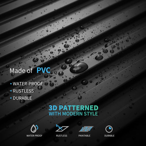 Art3d slat panels offer dramatic architectural detail on walls and ceilings