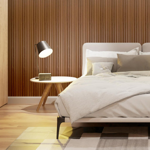 Art3d 8-pack teak slat panels simplify interior remodeling