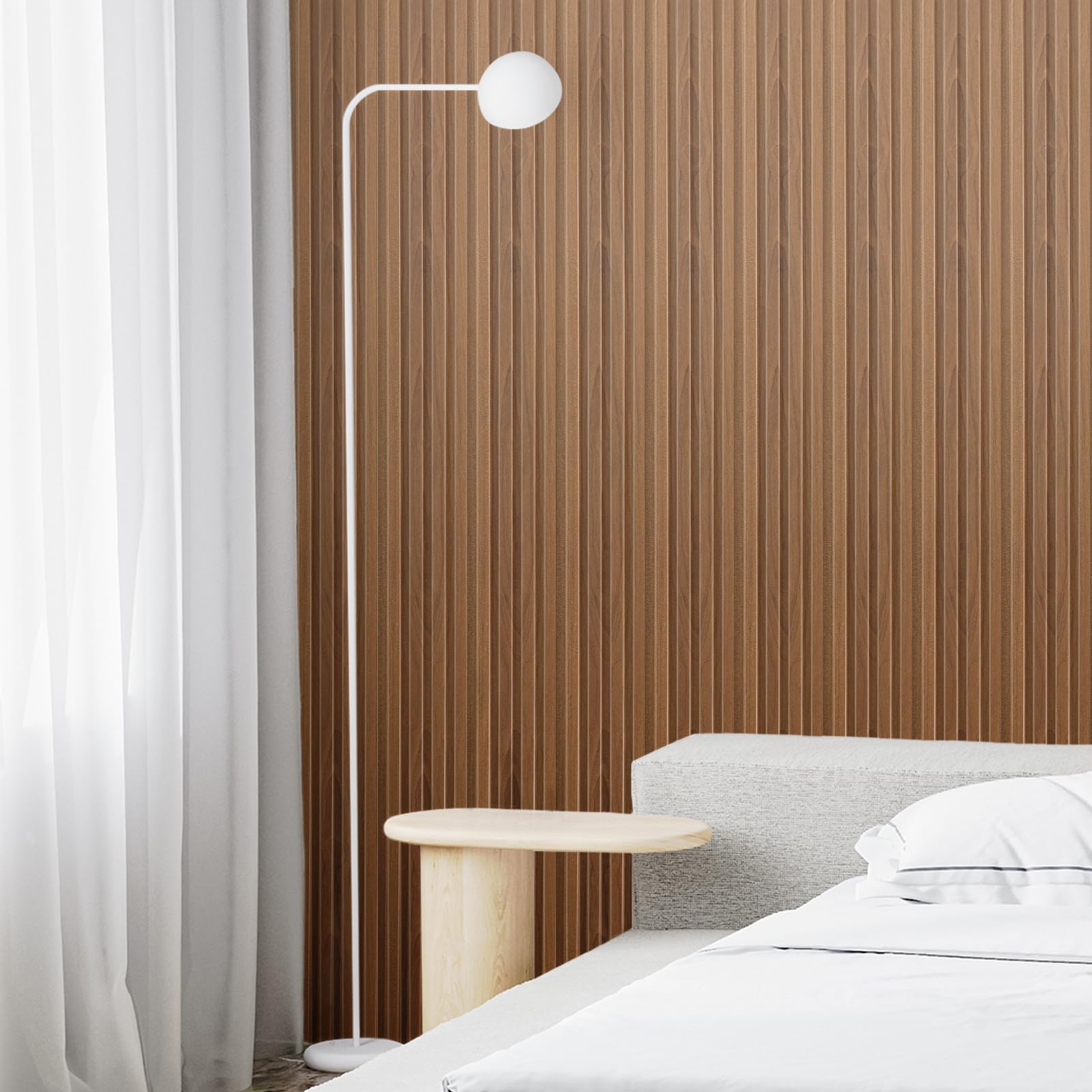 Art3d teak slat panel system showcases eco friendly WPC construction