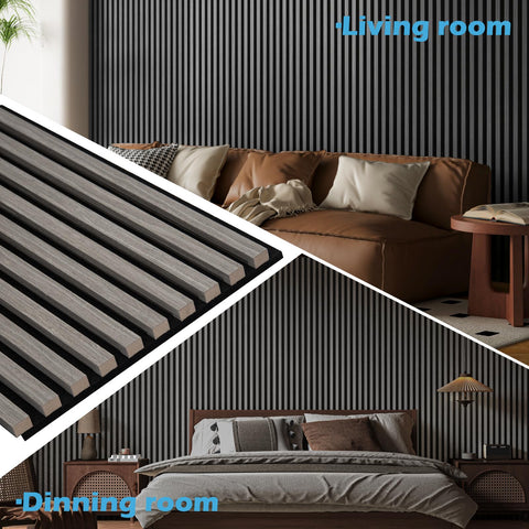 Art3d smoky oak slat panel adds modern decor and reduced echo