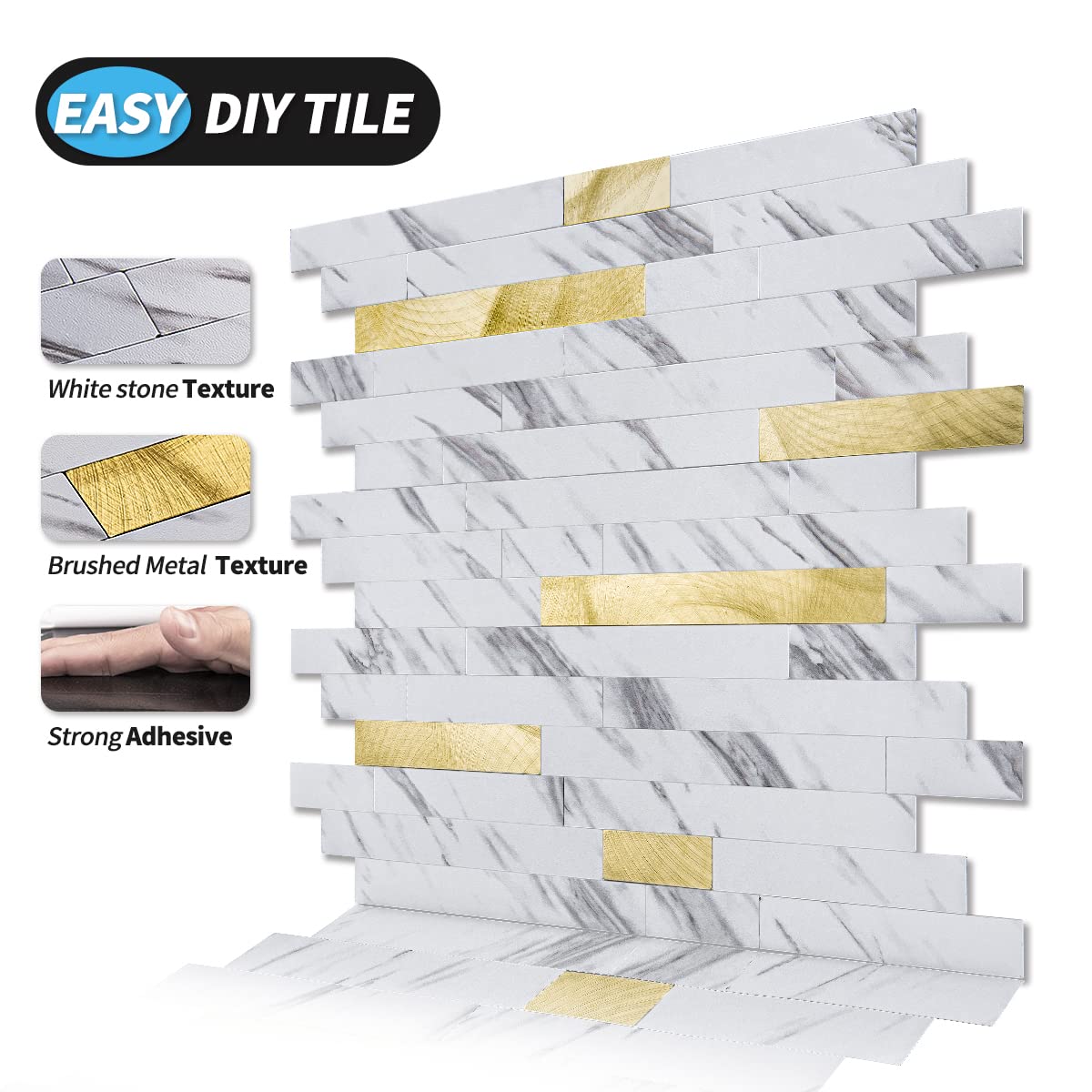 Art3d suitable for kitchen, bathroom, fireplace and laundry room upgrades