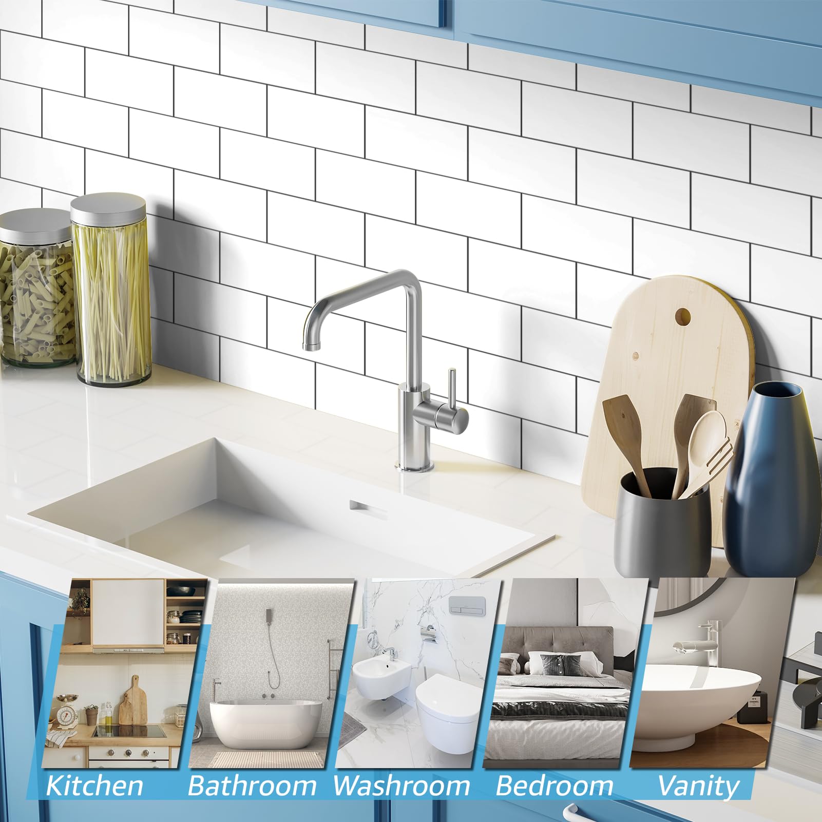 Art3d surfaces compatibility works on painted gypsum drywall ceramic tile and more.