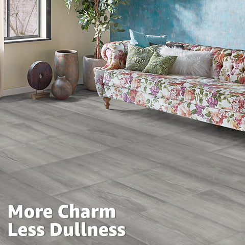 Taupe ash wood-plank texture from Art3d flooring for warm home style