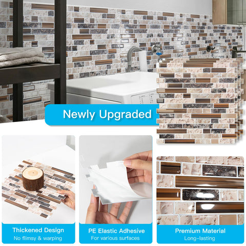 Art3d 0.08-inch panel thickness conveys sturdy durability against warping.