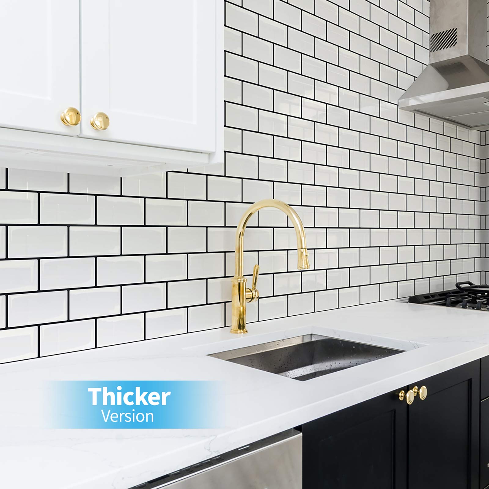 Art3d thicker design tiles offer a solid, durable surface