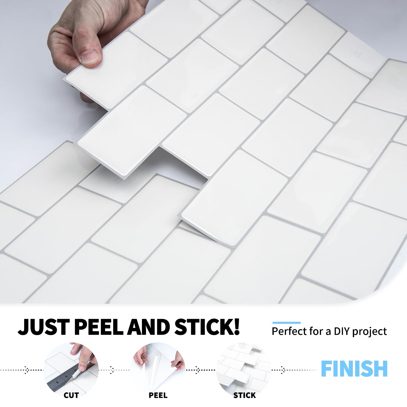 Art3d tiles showing overlap coverage for larger walls.