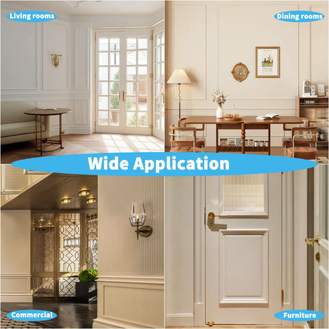 Art3d top and bottom pieces shown for complete wainscoting framing.