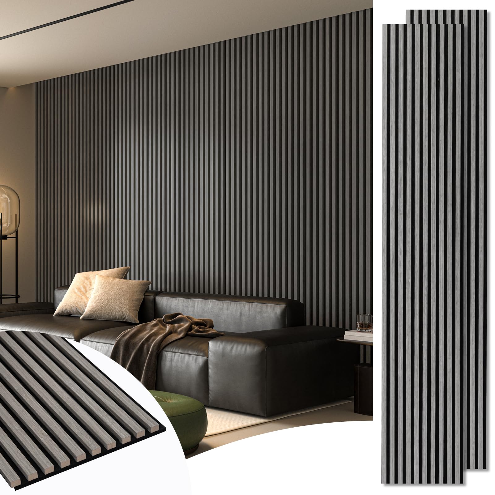 Art3d acoustic wood panel smoky oak texture enhances room acoustics